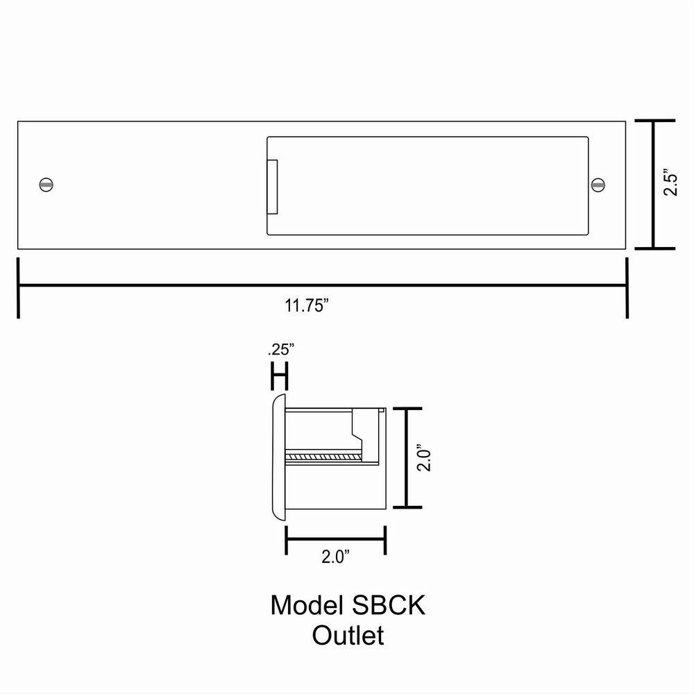 ONESB-CK PowerBridge ONE-CK Single Outlet TV Sound-Bar Recessed in-Wall Cable Management System Kit 