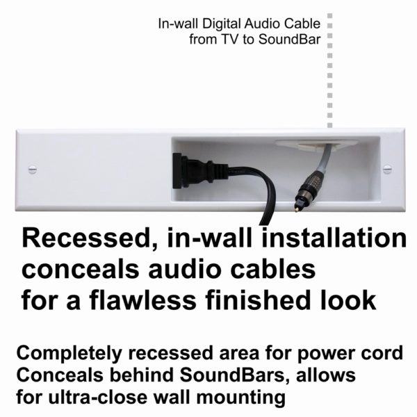Powerbridge Unique Solution For Sound Bar In Wall Wiring - Wall Mount Tv And Soundbar Hide Wires