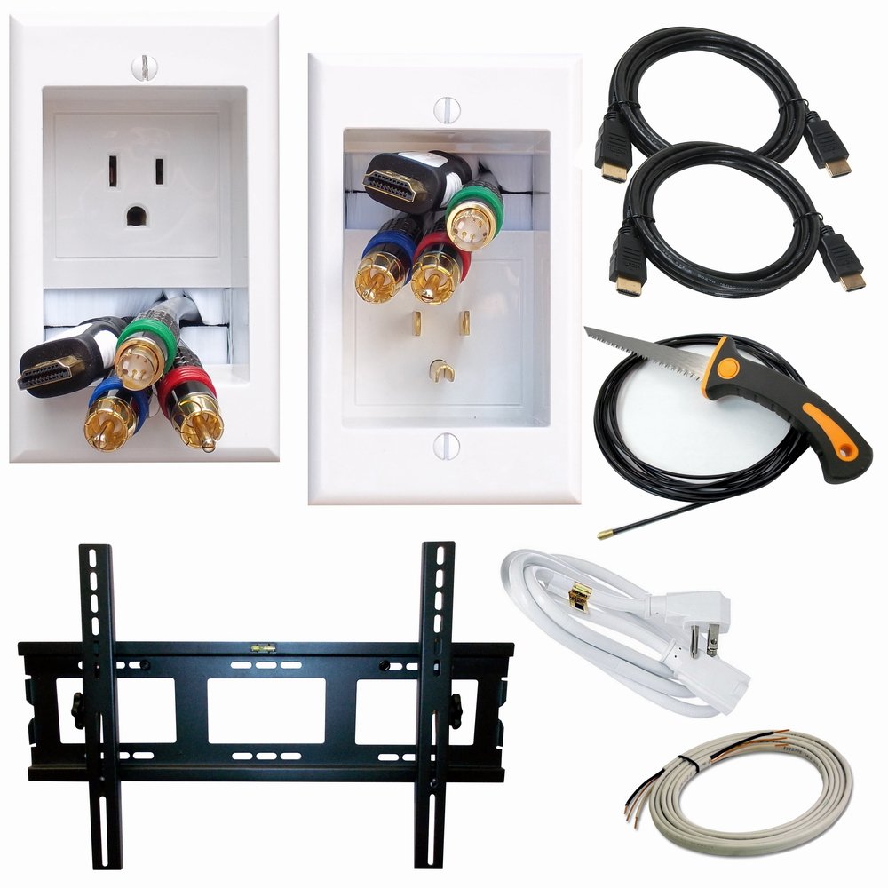 Ultimate In-wall Cable Management Kit for Mounted TV & Soundbar