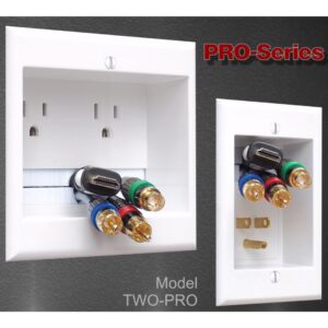 DUAL OUTLET IN-WALL CABLE MANAGEMENT SYSTEM (Professional Model TWO-PRO)